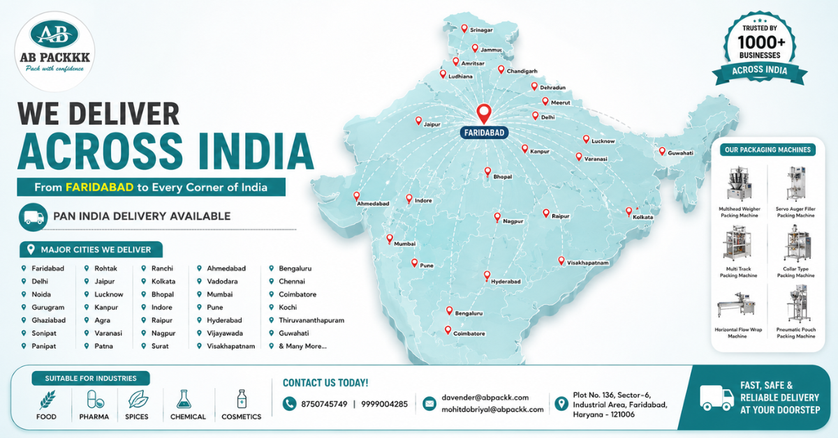 Faridabad • Delhi • Gurugram • Noida • Ghaziabad • Sonipat • Panipat • Chandigarh • Jaipur • Lucknow • Kanpur • Agra • Ahmedabad • Surat • Vadodara • Mumbai • Pune • Nagpur • Indore • Bhopal • Raipur • Hyderabad • Bengaluru • Chennai • Coimbatore • Kochi • Visakhapatnam • Bhubaneswar • Kolkata • Guwahati